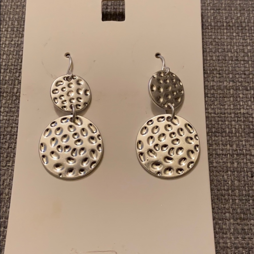 NWT Silver Medallion Earrings